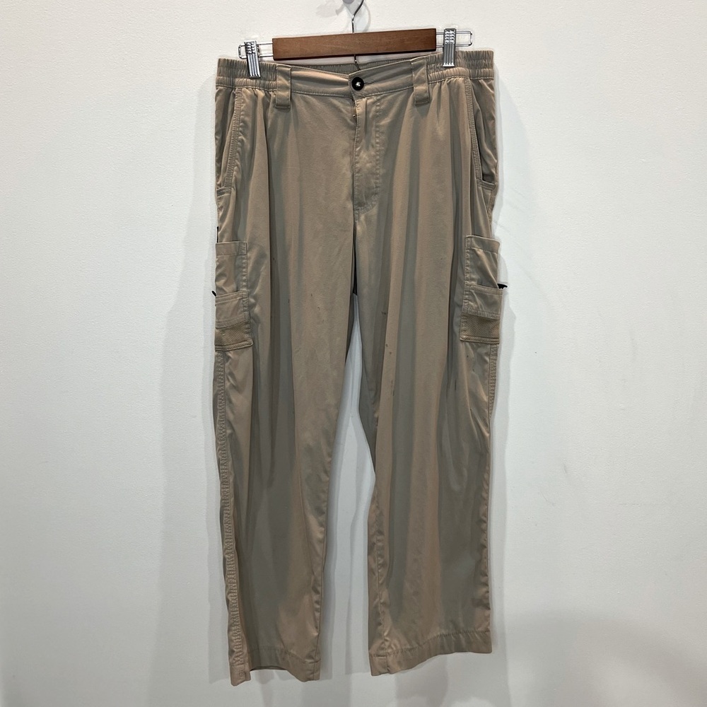 Magellan Fish Gear Men's Cargo Pants Size Medium Khaki Pockets Outdoors‎